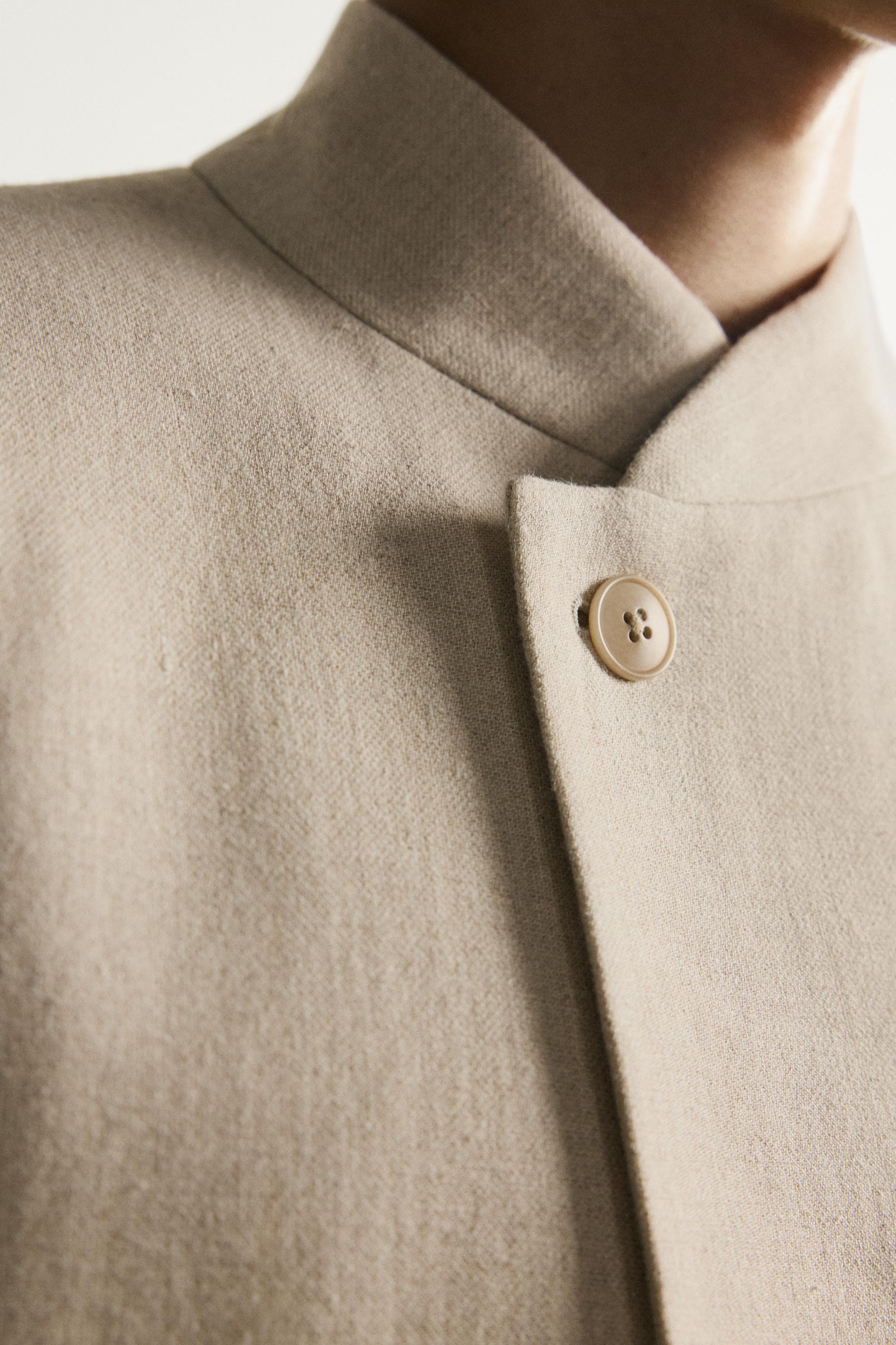 RELAXED FIT DOUBLE BREASTED SUIT BLAZER